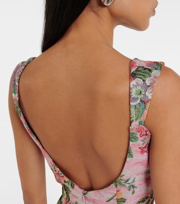 Robe midi bustier à fleurs | Markarian