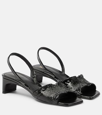 The Gathered Scoop-Heel leather sandals | Toteme