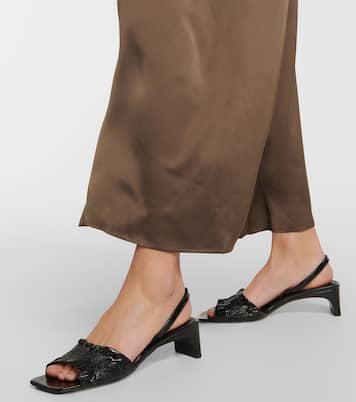 The Gathered Scoop-Heel leather sandals | Toteme