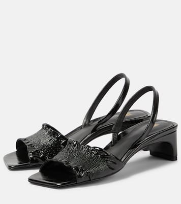 The Gathered Scoop-Heel leather sandals | Toteme