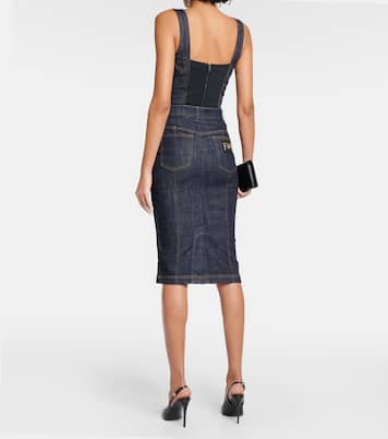 Top raccourci en jean | Dolce&Gabbana