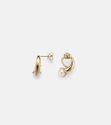Boucles d'oreilles en or 14 ct, diamants et perles | Mateo