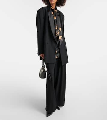Blazer oversize in misto seta e lana | Dries Van Noten