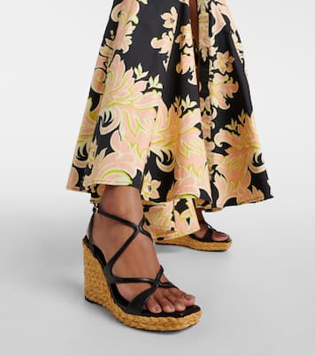 Sandales compensées Ayla 110 en cuir | Jimmy Choo