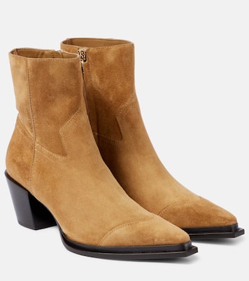 Bottines santiags Cece 60 en daim | Jimmy Choo