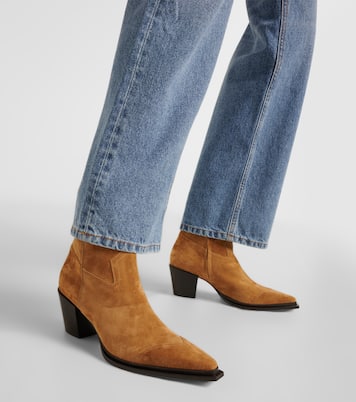 Bottines santiags Cece 60 en daim | Jimmy Choo