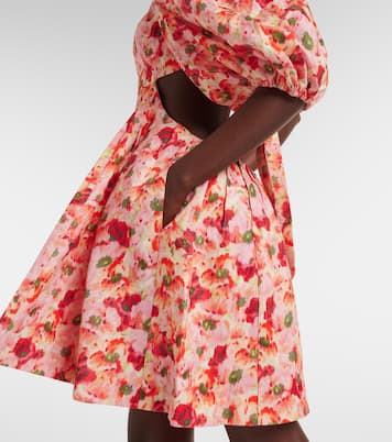 Lightburst cutout floral linen minidress | Zimmermann