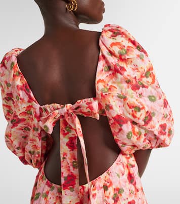 Lightburst cutout floral linen minidress | Zimmermann