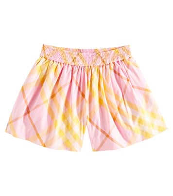 Shorts de algodón con Burberry Check | Burberry Kids