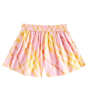 Shorts de algodón con Burberry Check | Burberry Kids