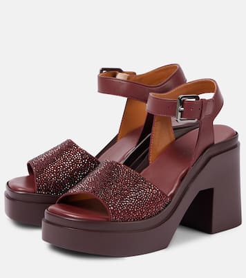Nelio 110 embellished platform sandals | Clergerie