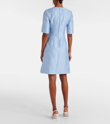 Vestido corto de mezcla de algodón en jacquard | Dolce&Gabbana