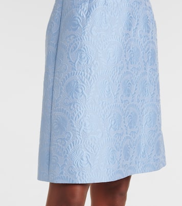 Vestido corto de mezcla de algodón en jacquard | Dolce&Gabbana
