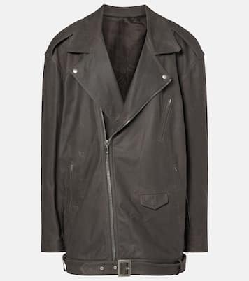 Oversized leather jacket | Rick Owens