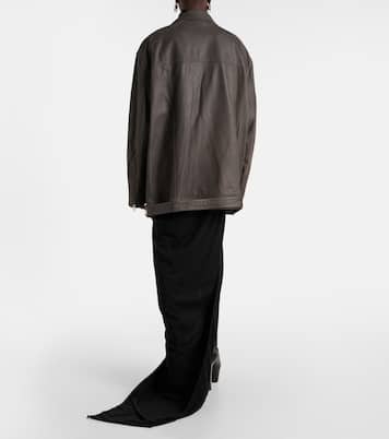 Oversized leather jacket | Rick Owens
