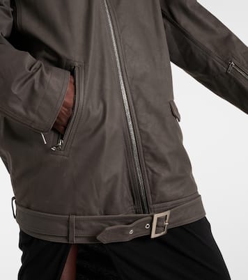 Oversized leather jacket | Rick Owens