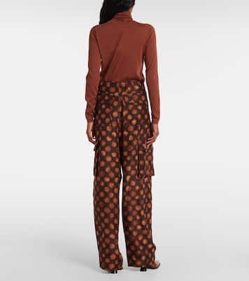 Bedruckte Cargohose aus Seide | Dries Van Noten