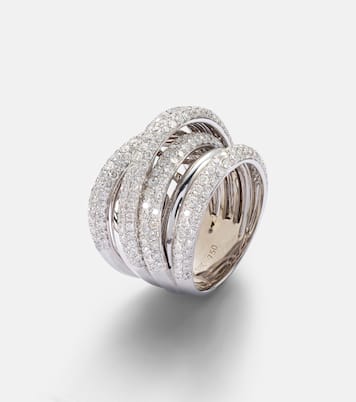 Bague Orbit en or blanc 18 ct et diamants | Shay Jewelry