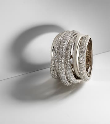 Bague Orbit en or blanc 18 ct et diamants | Shay Jewelry