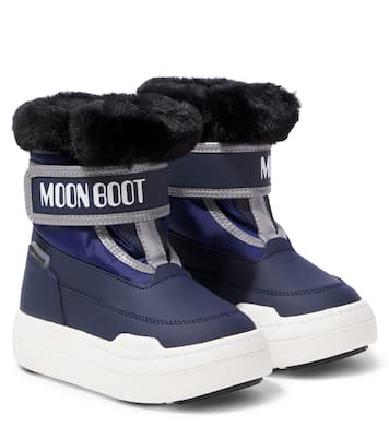 بوت ثلج مقلم بفرو صناعي Junior Park Strap | Moon Boot Kids