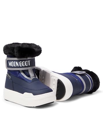 بوت ثلج مقلم بفرو صناعي Junior Park Strap | Moon Boot Kids