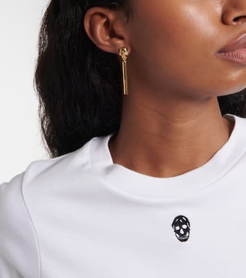 Skull bar earrings | McQueen