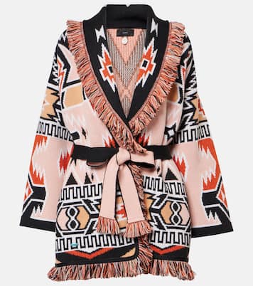 Geometric Roots wool jacquard cardigan | Alanui