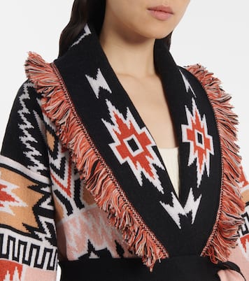 Geometric Roots wool jacquard cardigan | Alanui