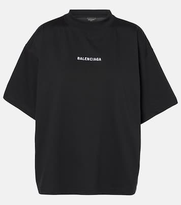 Camiseta de jersey de algodón estampada | Balenciaga