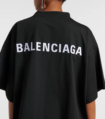 Camiseta de jersey de algodón estampada | Balenciaga