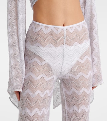 Pantalones anchos de lamé en zigzag | Missoni