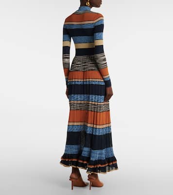 Abito lungo Evangeline con lamé | Ulla Johnson