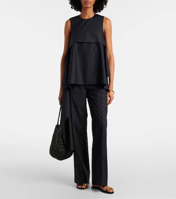 Pantaloni regular in cotone a vita alta | Plan C