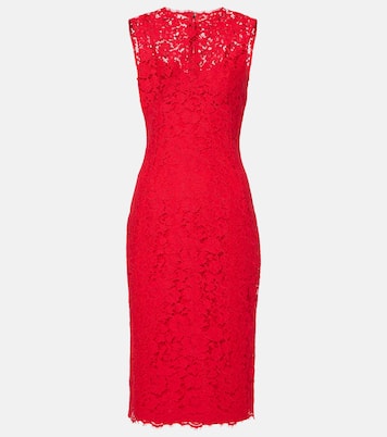 Vestido midi en mezcla de algodón | Dolce&Gabbana