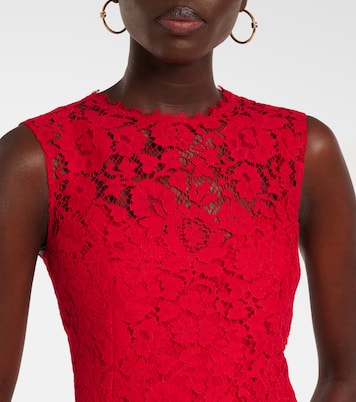 Vestido midi en mezcla de algodón | Dolce&Gabbana
