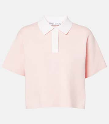 Polo de cachemir y algodón cropped | JW Anderson