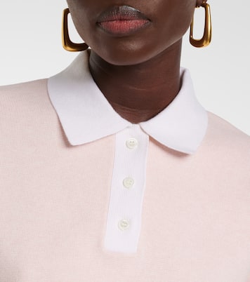Polo de cachemir y algodón cropped | JW Anderson