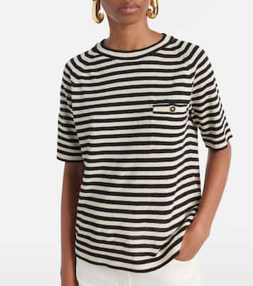 T-shirt in maglia di lino a righe | 'S Max Mara