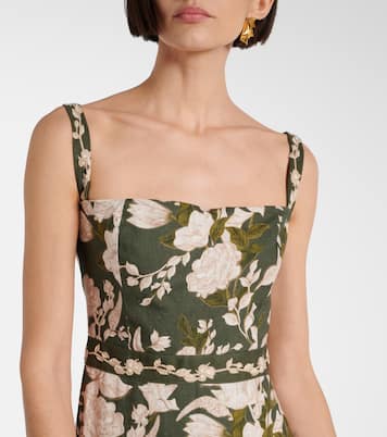 Bedrucktes Maxikleid Lima aus Leinen | Agua by Agua Bendita