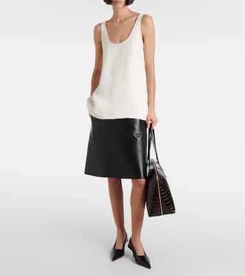 Croc-effect leather slingback pumps | Toteme