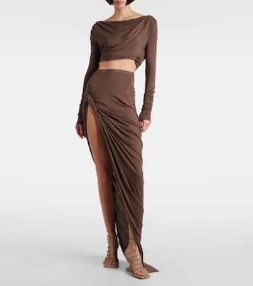 Sandali con zeppa Web Cantilever in pelle | Rick Owens