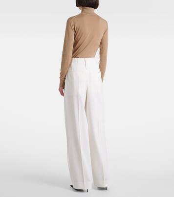 Weite Hose aus einem Wollgemisch | Victoria Beckham