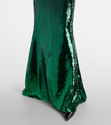 Sequined off-shoulder gown | Elie Saab