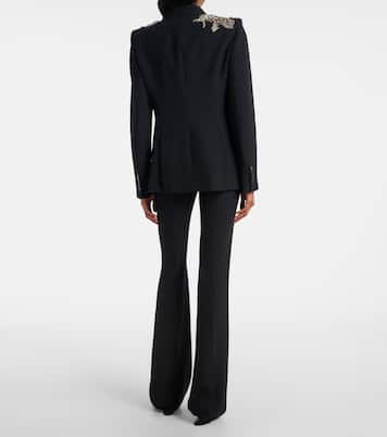 Embellished crepe blazer | McQueen