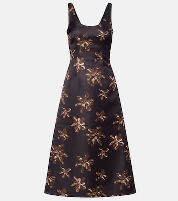 Tippi floral genzianella midi dress | Emilia Wickstead