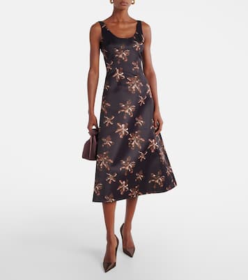 Tippi floral genzianella midi dress | Emilia Wickstead