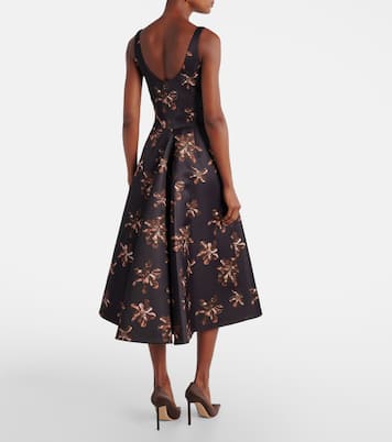 Tippi floral genzianella midi dress | Emilia Wickstead