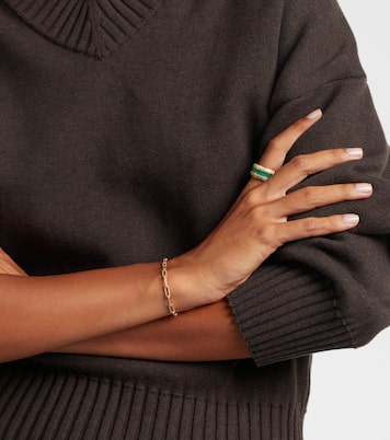18kt gold ring with emeralds and diamonds | Shay Jewelry