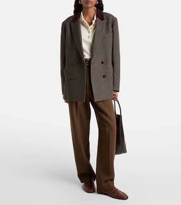 Nightbreak double-breasted wool-blend blazer | Blazé Milano