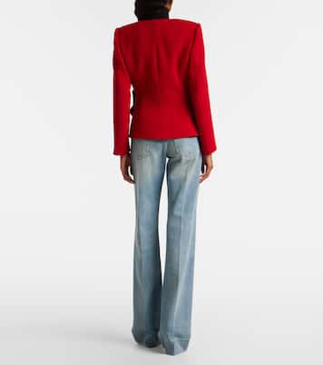Bow-detail virgin wool jacket | Valentino